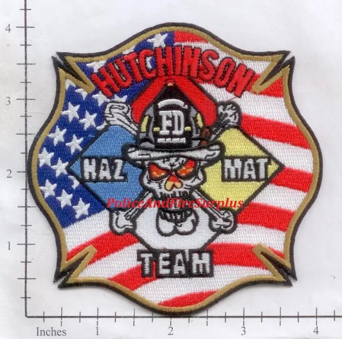 Kansas - Hutchinson Haz Mat Team Fire Dept Patch 1