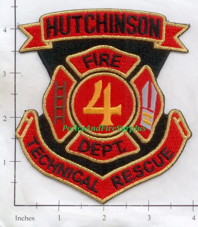 Kansas - Hutchinson Station 4 Technical Rescue Fire Dept Patch 1