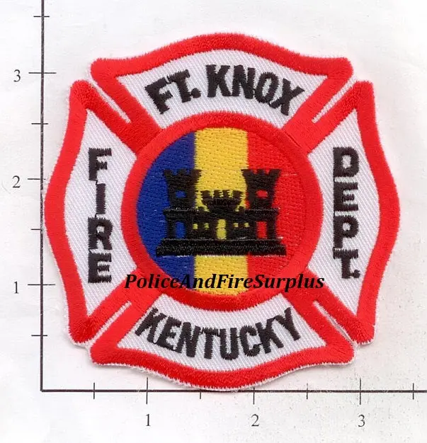Kentucky - Fort Knox Fire Dept Patch V1 Arched Castle Peaks 1