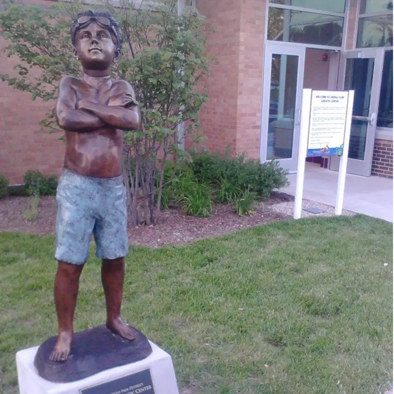 Kid's Bronze Statue Swim Time 1