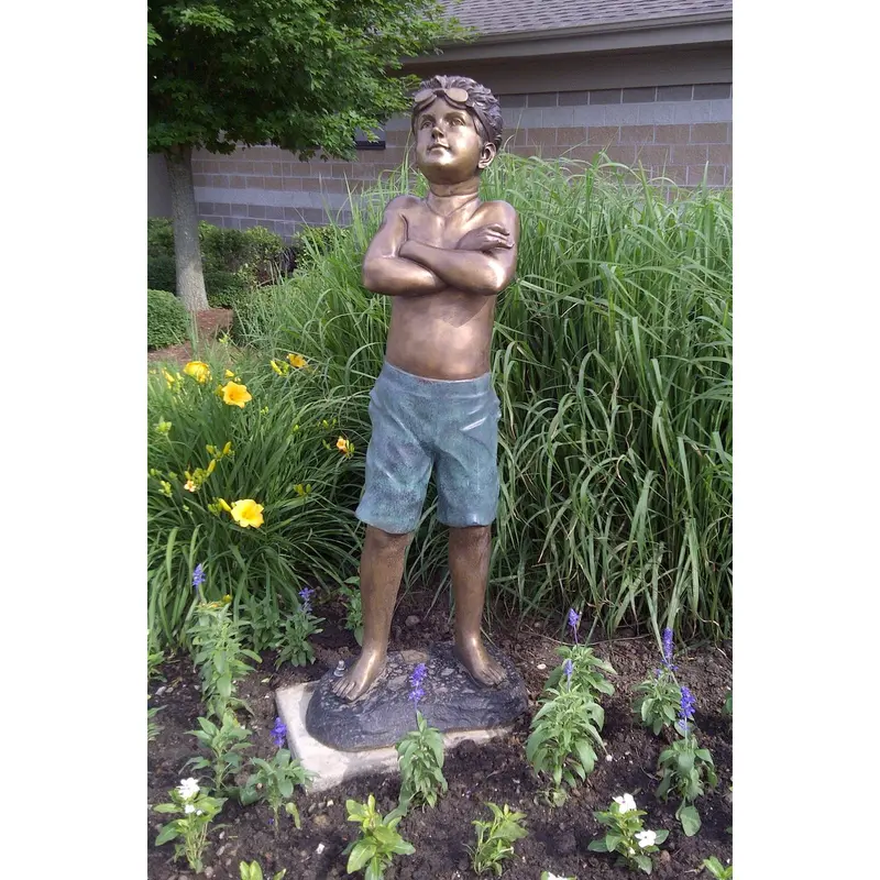 Kid's Bronze Statue Swim Time 2