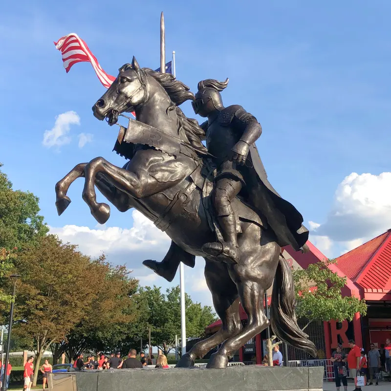 Knight On Rearing Horse Statue 1
