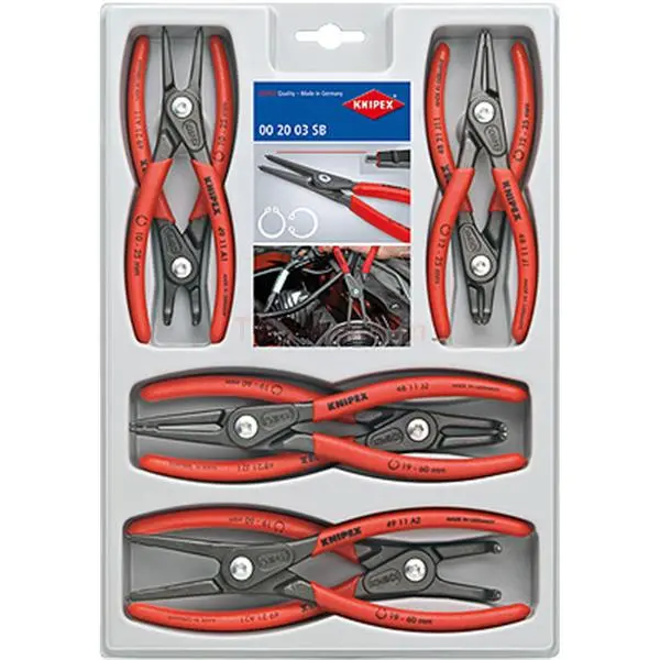 Knipex Precision Circlip Pliers Set 8 Pce    Knp 00 20 04 Sb 1