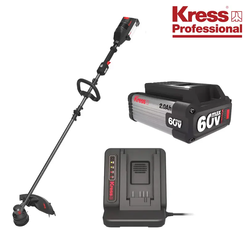 Kress Pro Kg161.9 41Cm Cordless Trimmer Kit - Kg161.9 Cordless String Trimmer With 1X Ka3000 Battery & 1X Ka3713 Charger 1