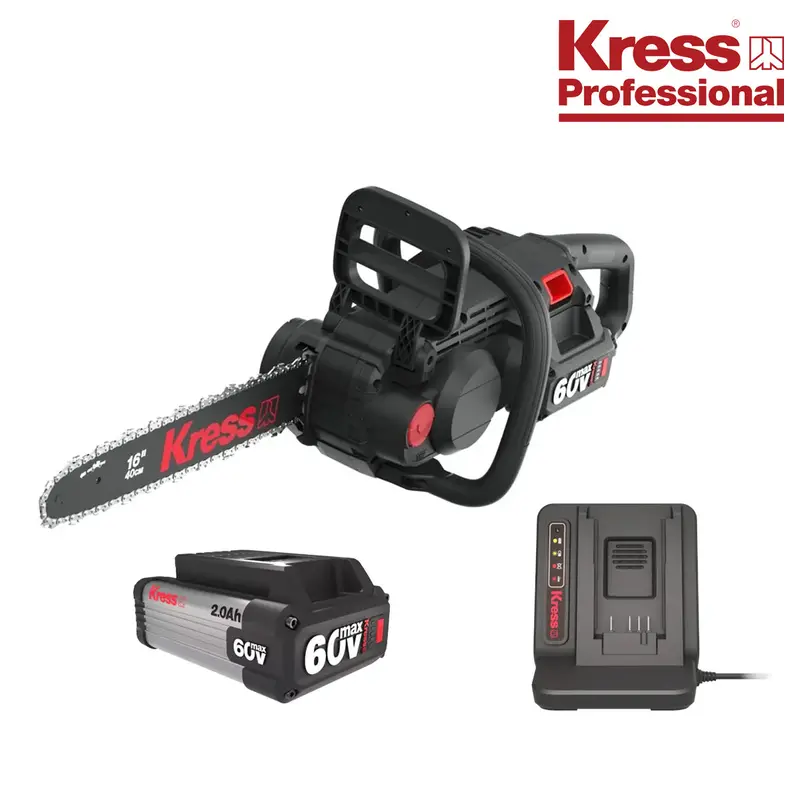 Kress Pro Kg367e.9 35Cm Chainsaw Kit - Kg367e.9 60V Brushless Chainsaw With 1X Ka3000 Battery & 1X Ka3713 Charger 1