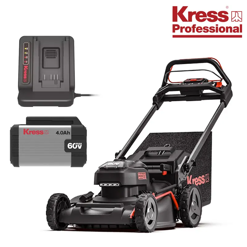 Kress Pro Kg757e.9 46Cm Lawn Mower Kit - Kg757e.9 Self-Propelled Mower With 1X Ka3002 Battery & 1X Ka3714 Charger 1