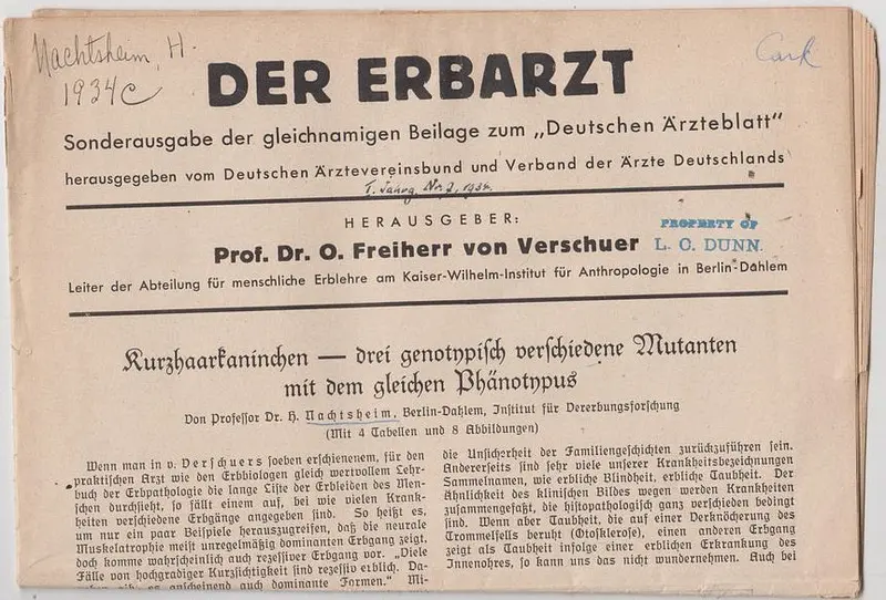Kurzhaarfaninchen Drei Genotypisch Verschiedene Mutanten Mit Dem Gleichen Bhanotypus 1