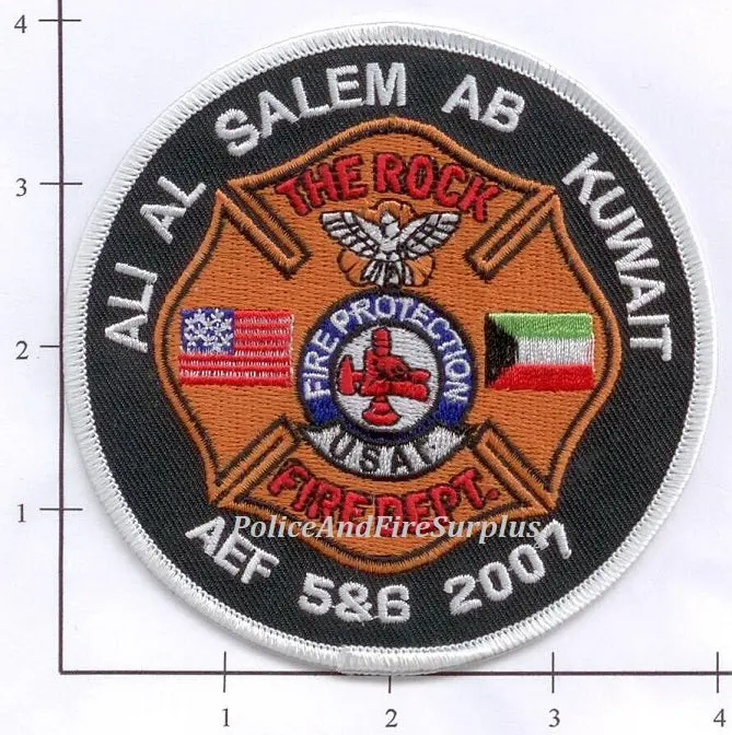 Kuwait - Ali Al Salem Usaf Air Base Fire Dept Patch V1 1