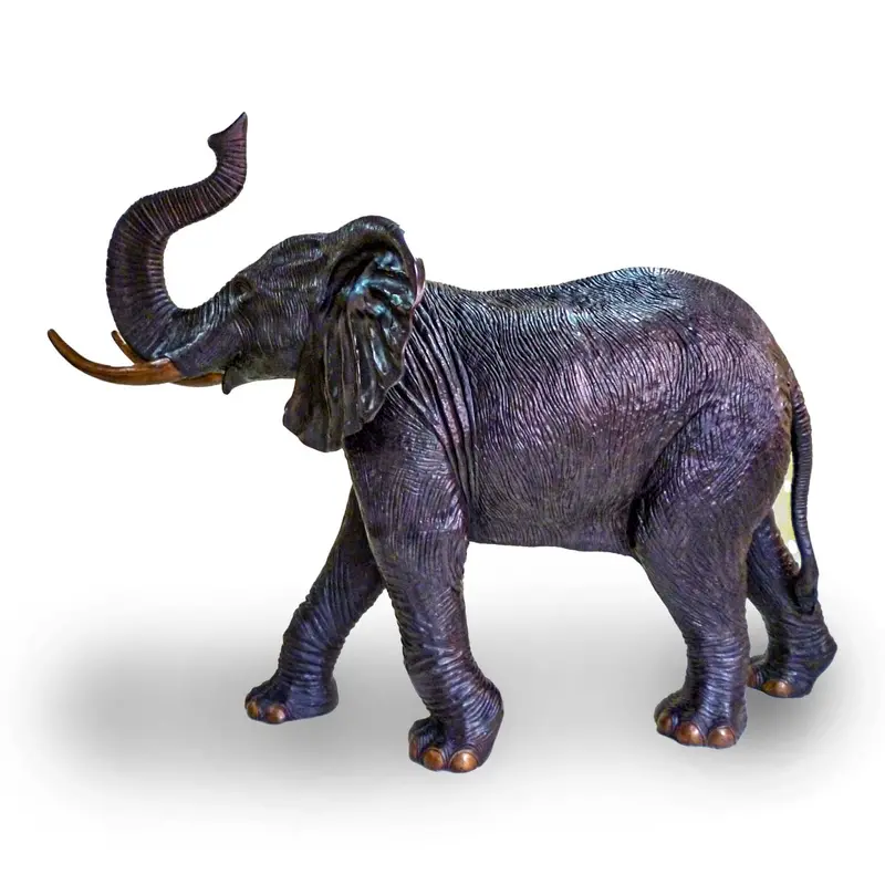 Large Elephant With Trunk Up 1