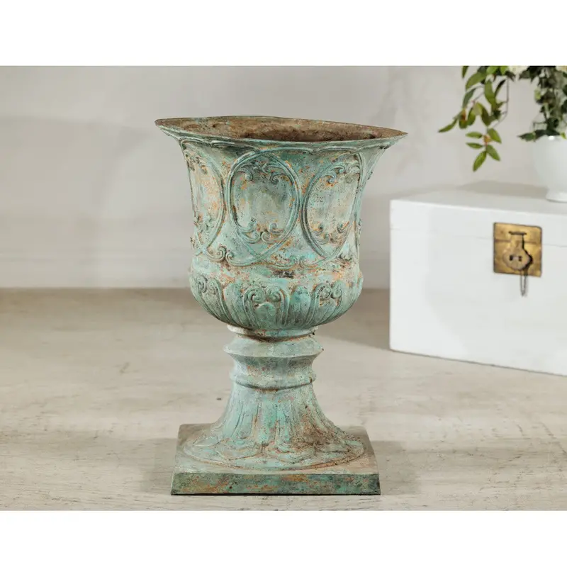 Large Verdigris Bronze Planter 1