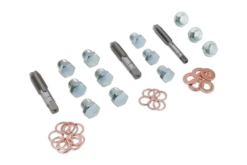 Laser 39Pc Oil Drain Plug Thread Repair Kit M11 M13 M15 In Eva Foam Tray 8701 1