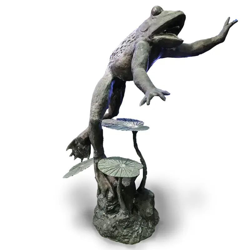 Leaping Frog On Lotus Leaf 1