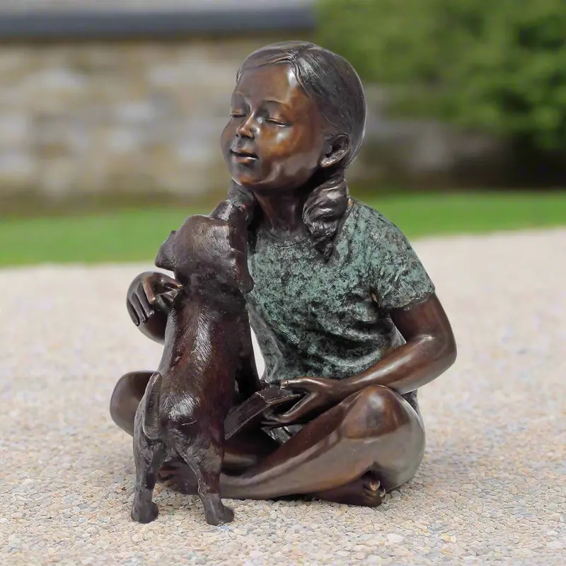 Little Puppy Kisses Dog Statue 1