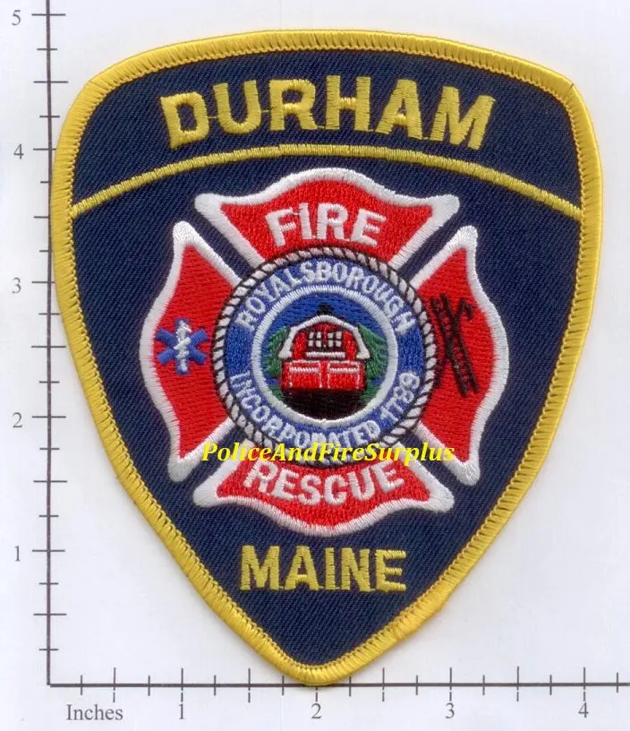 Maine - Durham Royalsborough Fire Rescue Fire Dept Patch 1