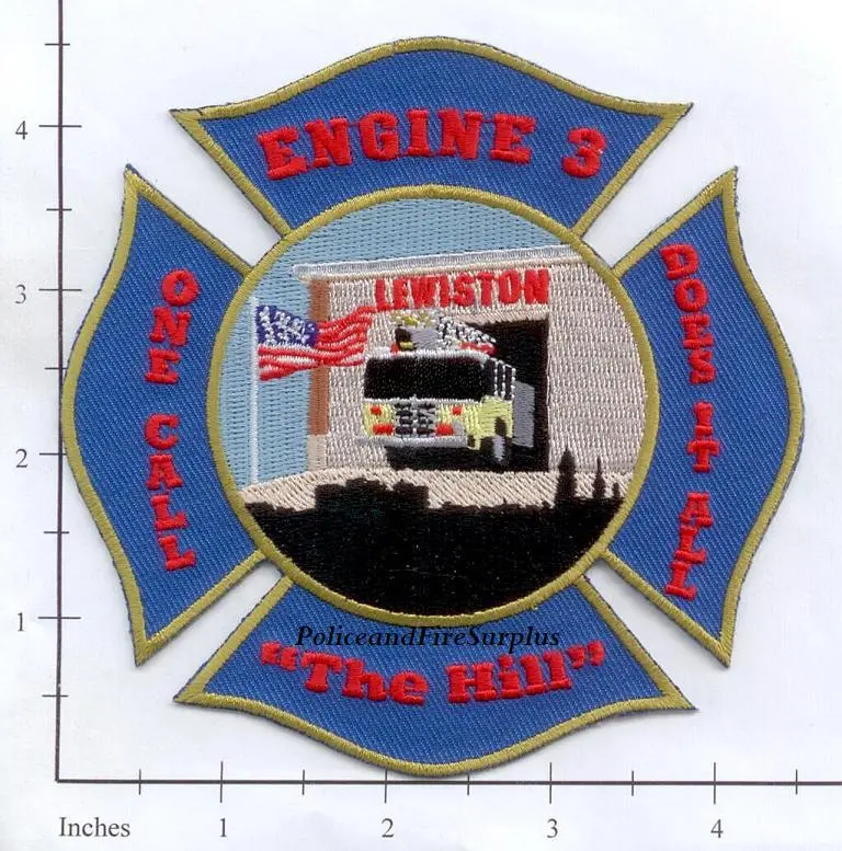 Maine - Lewiston Engine 3 Fire Dept Patch 1