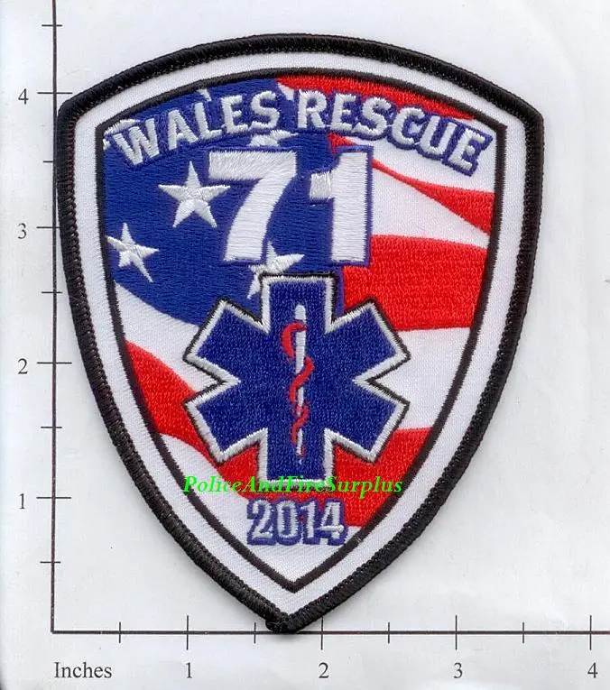Maine - Wales Rescue 71 Fire Dept Patch 1