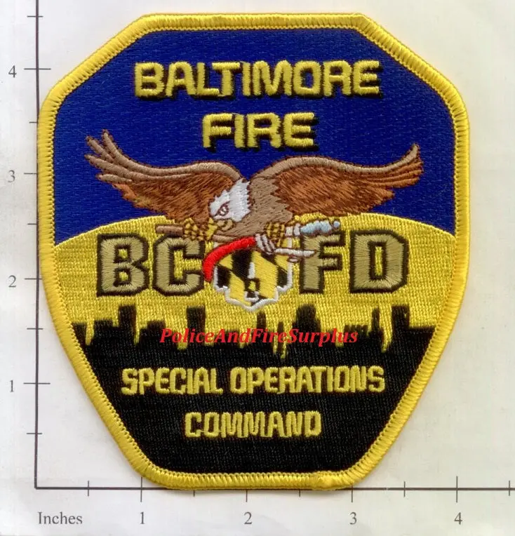 Maryland - Baltimore City Special Operations Command Fire Dept Patch 1