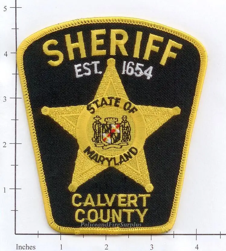 Maryland - Calvert County Sheriff Patch V1 Black 1