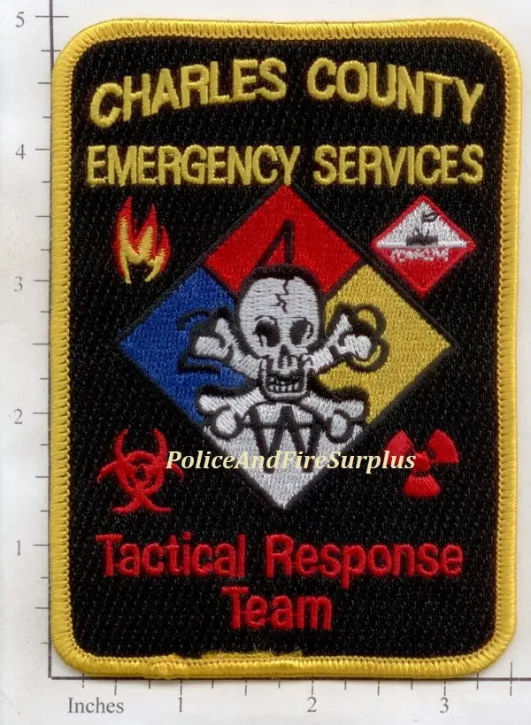 Maryland - Charles County Emergency Services Tactical Response Team Fire Dept Patch 1