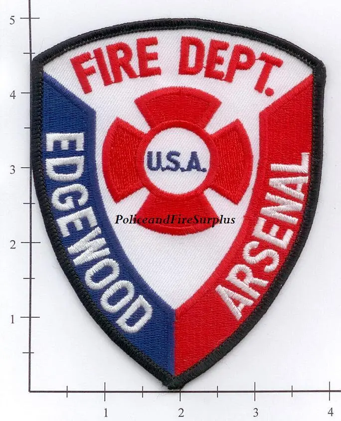 Maryland - Edgewood Arsenal Fire Dept Patch Vintage 1