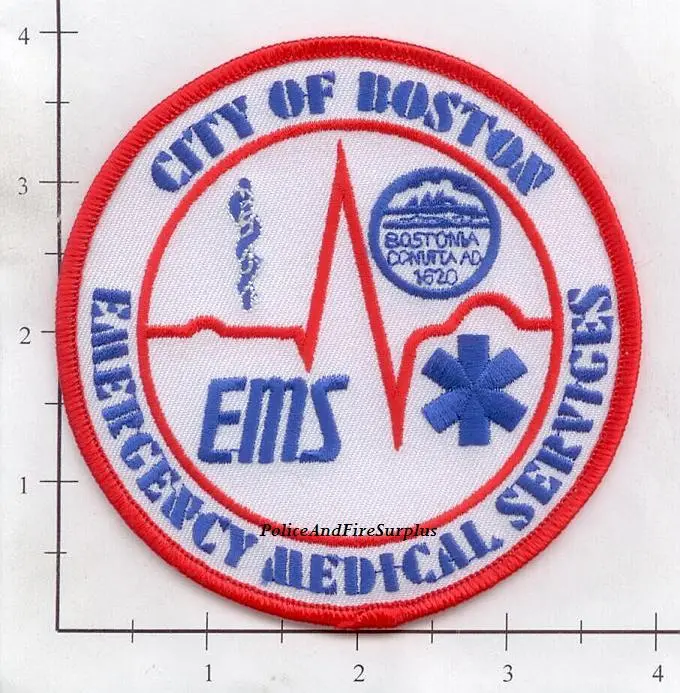 Massachusetts - Boston Fire Dept Emergency Medical Service Patch V3 Round 1
