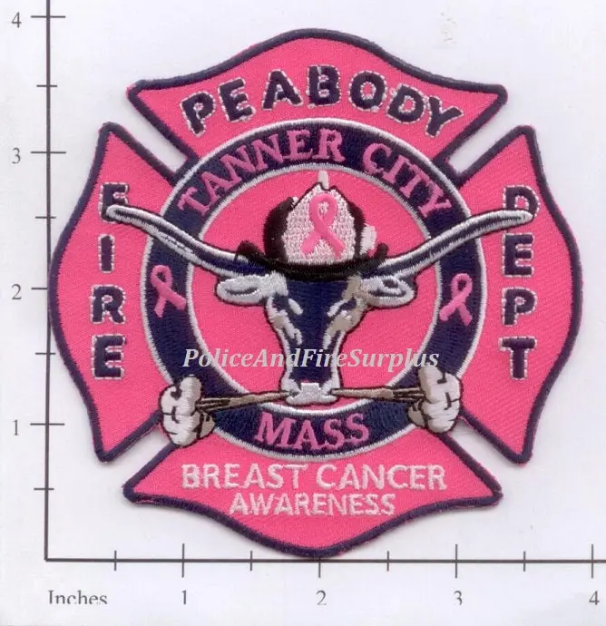 Massachusetts - Peabody Fire Dept Patch Breast Cancer Awareness 1