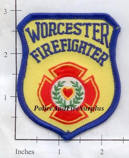 Massachusetts - Worcester Firefighter Fire Dept Patch V1 1