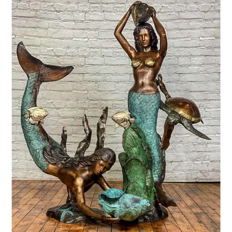 Mermaids Playing Bronze Fountain 1