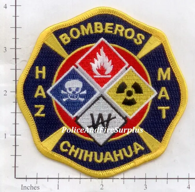 Mexico - Chihuahua Bomberos Haz Mat Fire Dept Patch 1