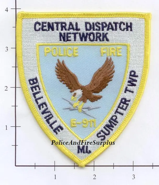 Michigan - Bellevue Sumpter Township, Central Dispatch Network Police Fire Patch 1