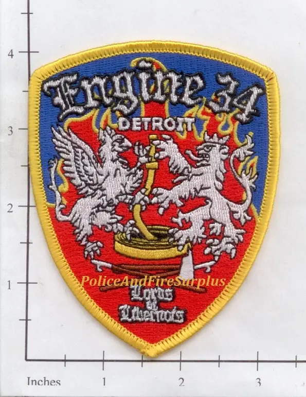 Michigan - Detroit Engine 34 Fire Dept Patch 1