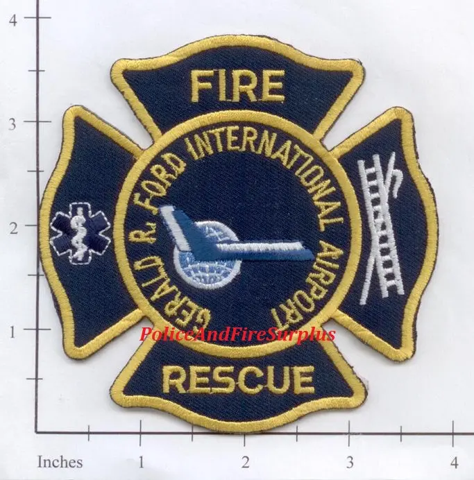 Michigan - Gerald R Ford International Airport Fire Rescue Patch V2 1