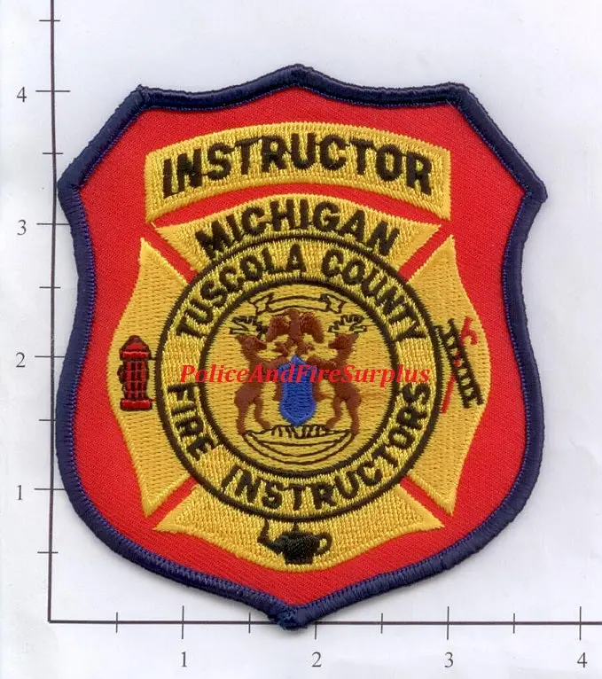 Michigan - Tuscola County Fire Instructor Fire Dept Patch 1