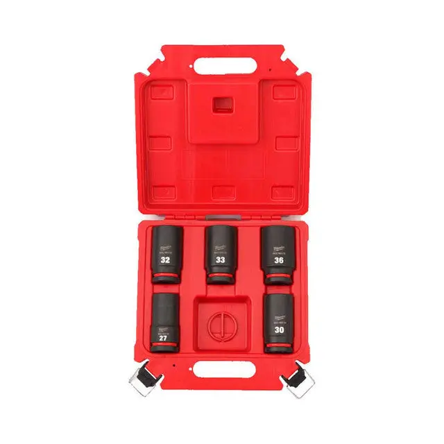 Milwaukee 3/4" Drive 5 Piece Shockwave Impact Duty Deep Impact Socket Set 4932498750 1