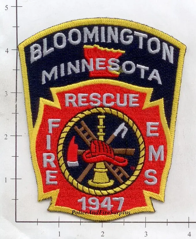 Minnesota - Bloomington Rescue Fire Ems Fire Dept Patch 1