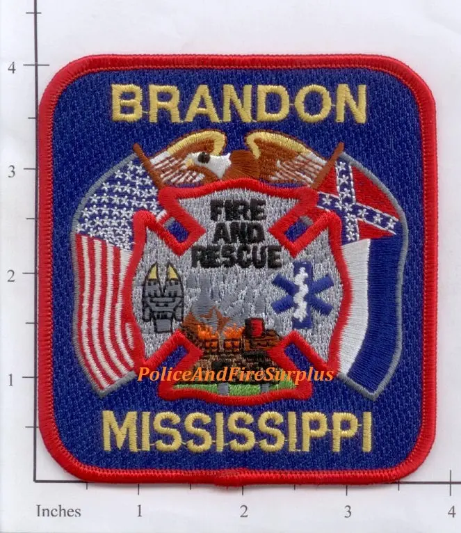 Mississippi - Brandon Fire & Rescue Fire Dept Patch 1