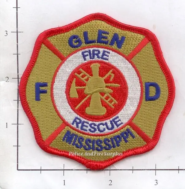 Mississippi - Glen Fire Rescue Fire Dept Patch 1