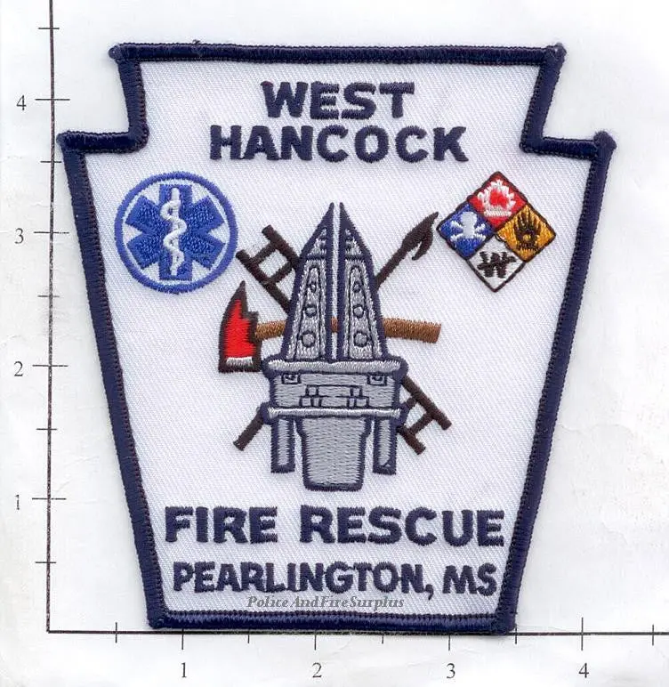 Mississippi - Pearlington  - West Hancock Fire Rescue Fire Dept Patch 1
