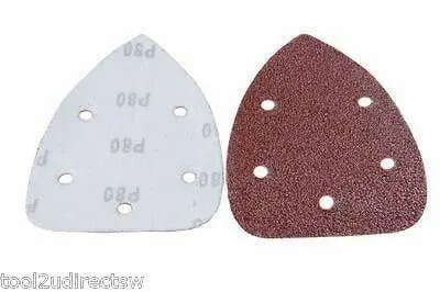 Mixed Grit Hook & Loop (Velcro) Abrasive Sanding Triangle 140Mm 50Pk B8117 1