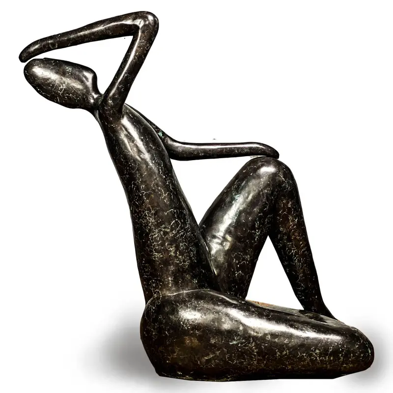 Modern Abstract Lady Bronze Sculpture 1