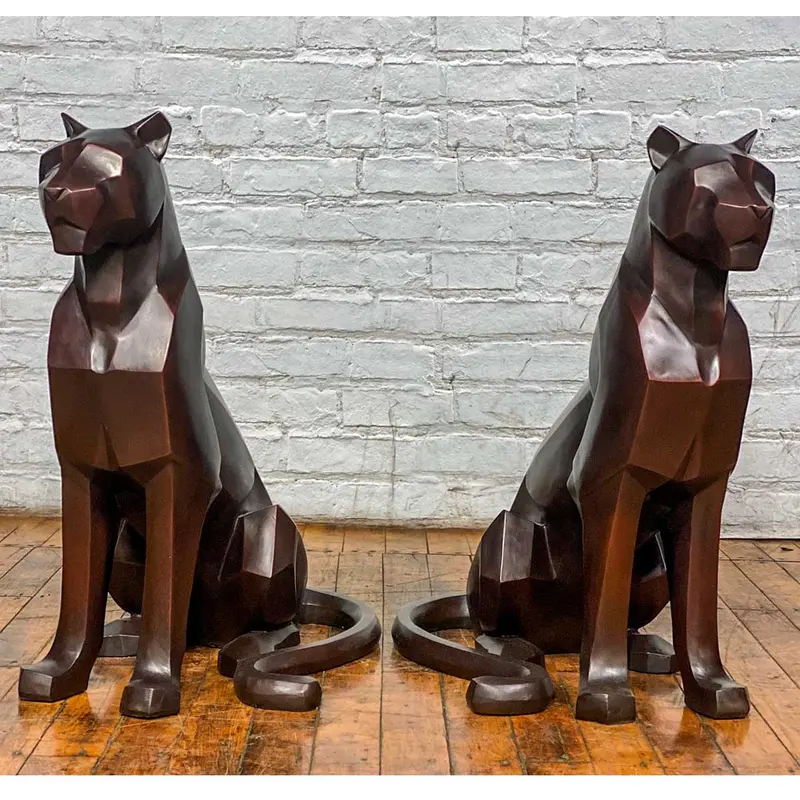 Modern Mountain Lion Statues 1