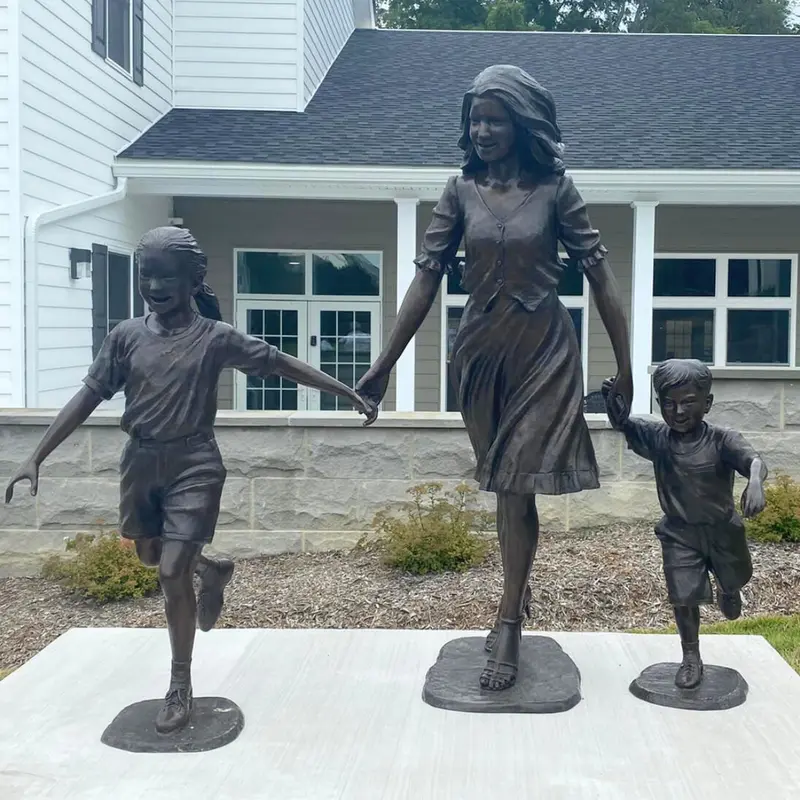 Moments With Mom Bronze Family Statue Set 1