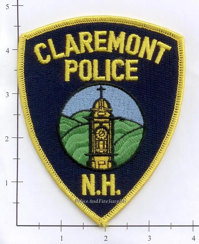 New Hampshire - Claremont Police Dept Patch V1 - Yellow Border 1