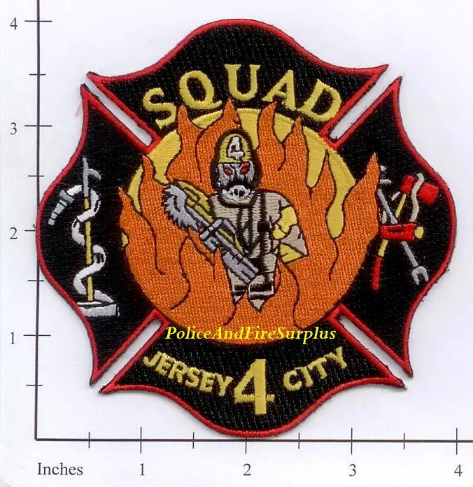 New Jersey - Jersey City Squad 4 Fire Dept Patch V2 1