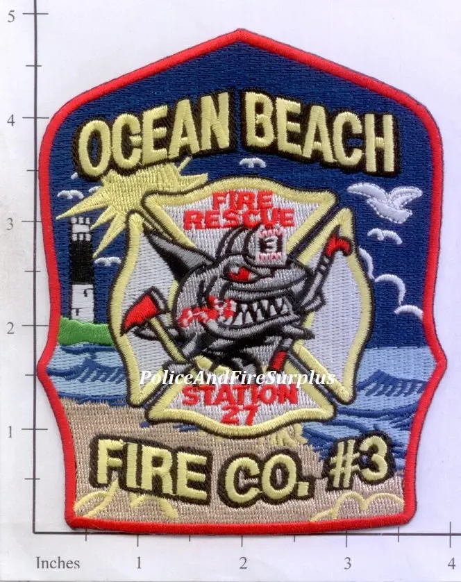 New Jersey - Ocean Beach Fire Co # 3 Station 27 Fire Dept Patch 1