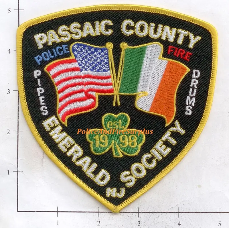 New Jersey - Passaic County Emerald Society Fire & Police Dept Patch 1