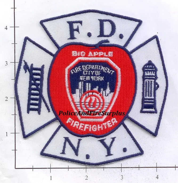 New York City Big Apple Firefighter Fire Dept Patch 1