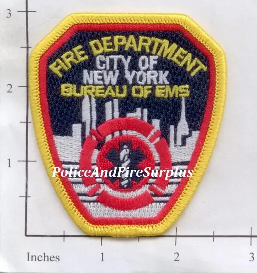 New York City Bureau Of Ems Fire Dept Patch V7 Small Size 1