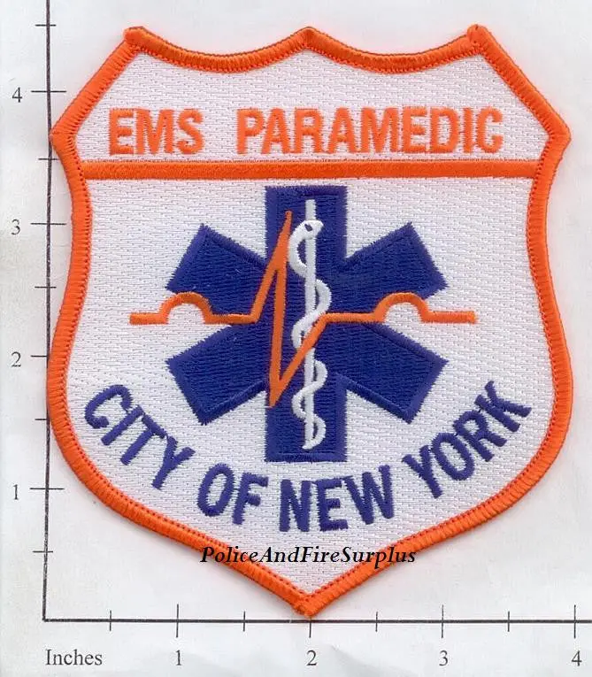 New York City City Of New York Paramedic Fire Patch V14 Fully Embroidered 1