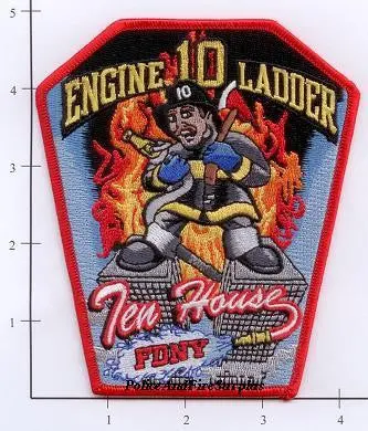 New York City Engine  10 Ladder 10 Fire Dept Patch V9 N/S 1